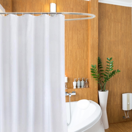 Stall Shower Curtain 12 Plastic Hooks Waterproof Washable