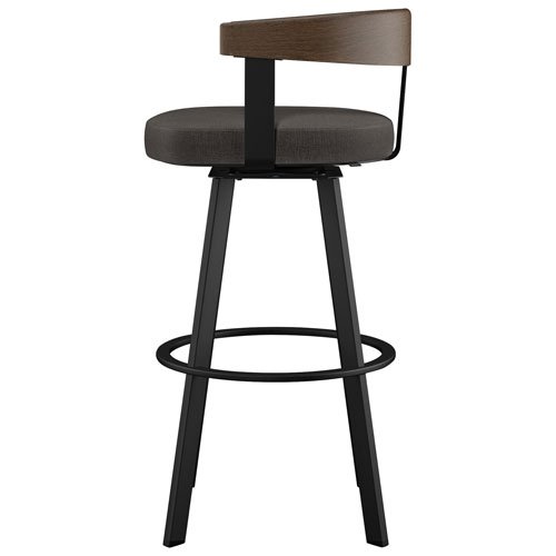 Tabouret de bar contemporain à hauteur de bar Lars - Gris/Noir/Brun