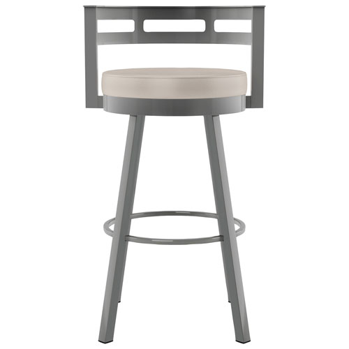 Render Contemporary Counter Height Barstool - Cream/Glossy Grey