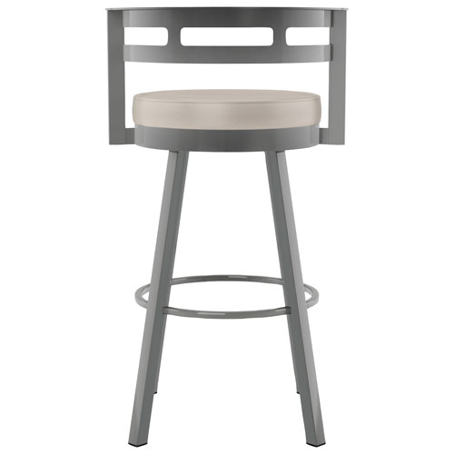 Render Contemporary Counter Height Barstool - Cream/Glossy Grey