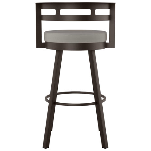 Render Contemporary Bar Height Barstool - Taupe Grey/Dark Brown