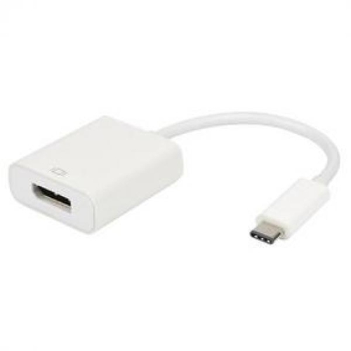 Image 1 de 1.. TechCraft AUSB3C-DPF Adapteur USB 3.1 Type-C Mâle à DisplayPort Femelle, Blanc