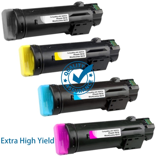 Printer Pro ™ 4 COLORS PACK - Extra High Yield Xerox Phaser 6510/WorkCentre 6515 BK/M/Y/C Toner Cartridge