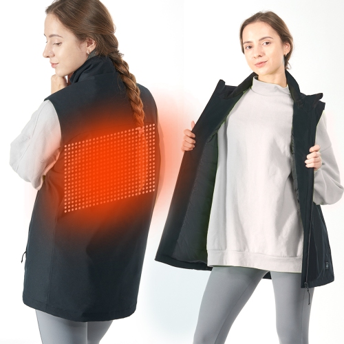 Goplus Electric USB Heated Vest Unisex Warm Thermal Sleeveless Jacket No Battery Black