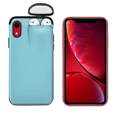 Unified Protection Silicone Gel Rubber 2 in 1 AirPods Phone Cover Case For  Apple iPhone XR (AirPods1/2 Only) - Sky Blue | Best Buy Canada