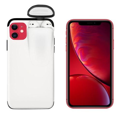 Unified Protection Silicone Gel Rubber 2 in 1 AirPods Phone Cover Case For  Apple iPhone 11 (AirPods 1/2 Only) - White | Best Buy Canada
