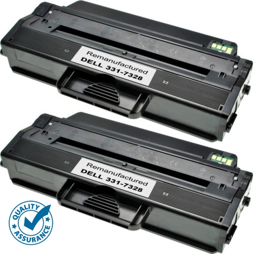 Printer Pro™ 2 Pack Deal! Compatible Dell 331-7328 Black Toner Cartridge - Dell Printer B1260/Dell B1265