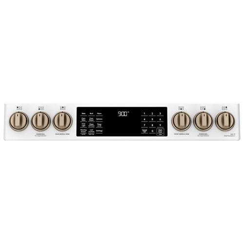 Café 30" 5.7 Cu. Ft. True Convection 6-Burner Slide-In Gas Range - Matte White