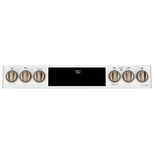 Café 30" Self-Clean True Convection 5-Element Slide-In Smooth Top Electric Range -White