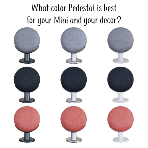 Mount Genie Google Home Mini Pedestal: Improves Sound Visibility and Charcoal