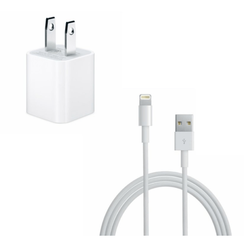 Adaptateur de chargeur mural USB 5 W + câble Lightning 3,3 pi pour iPod iPhone 5 5S 5C se 6 7 8 plus d’iPad