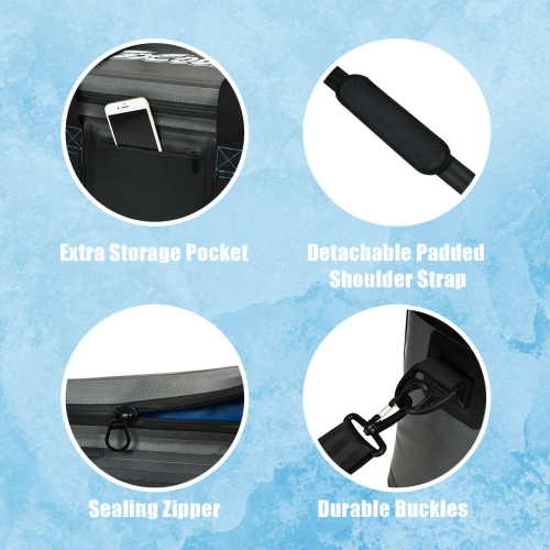 Gymax 38 Cans Portable Cooler Bag Leak-Proof Insulated Water-Resistant For Camping