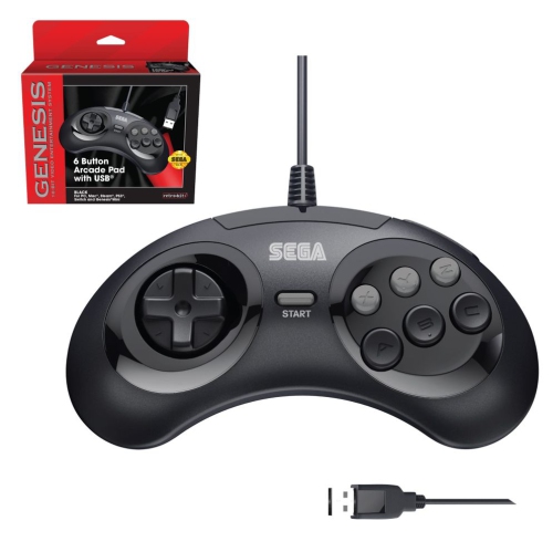 Retro-Bit SEGA Genesis® 6-button Arcade Pad, Black