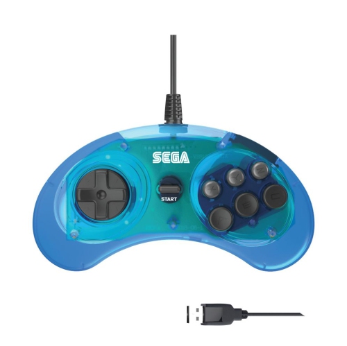 Retro-Bit SEGA Genesis® 6-button Arcade Pad, Blue