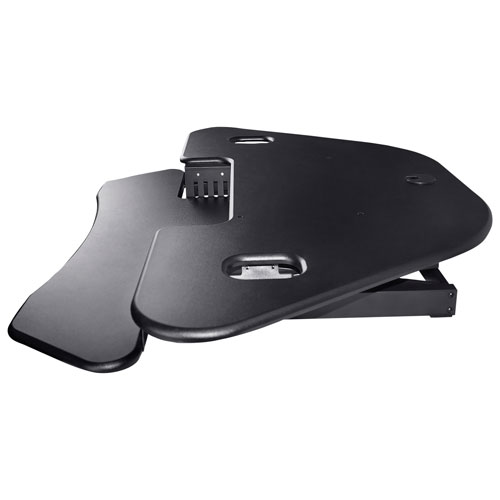 Surélévateur de bureau avec plateau pour clavier pour travailler debout CADR-46 de Rocelco - Noir