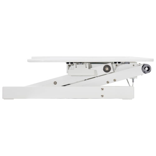 Rocelco EADR Standing Desk Riser with Keyboard Tray - White