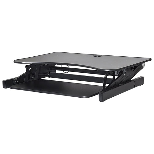 Rocelco EADR Standing Desk Riser with Keyboard Tray - Black