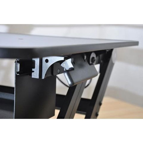 Rocelco DADR Deluxe Standing Desk Riser with Keyboard Tray - Black