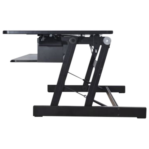 Rocelco DADR Deluxe Standing Desk Riser with Keyboard Tray - Black