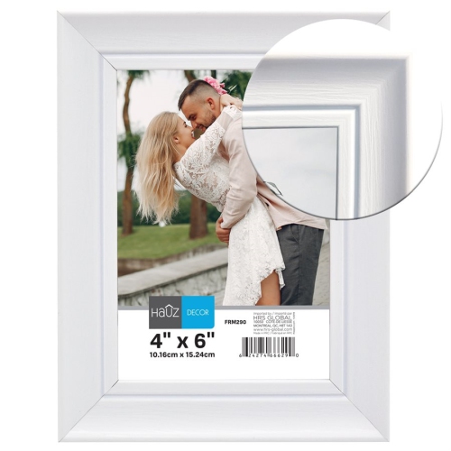 Hauz FRM290 Picture Frame 4X6'', White