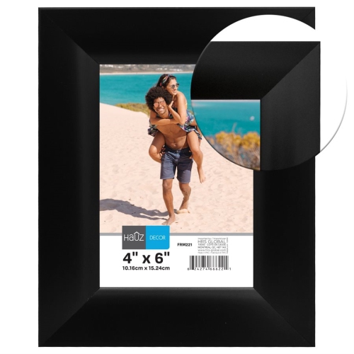 Hauz FRM221 Picture Frame 4X6'', Black
