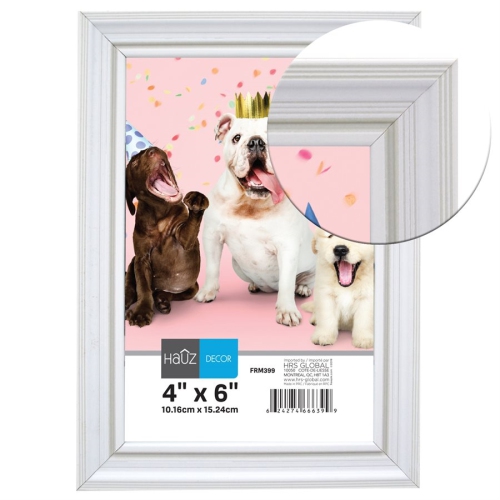Hauz FRM399 Picture Frame 4X6'', White