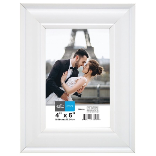 Hauz FRM450 Picture Frame 4X6'', White
