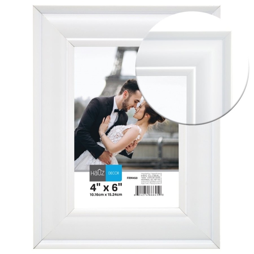Hauz FRM450 Picture Frame 4X6'', White