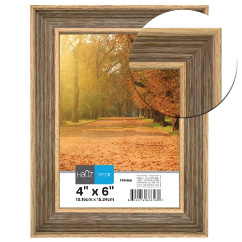 Hauz FRM160 Picture Frame 4X6'', Brown