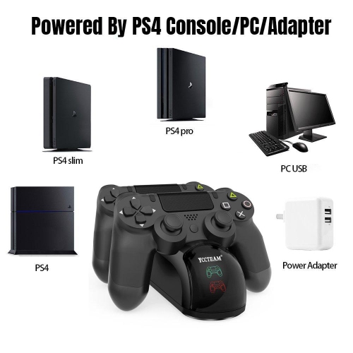 PS4 Controller Charger, DualShock 4 Fast Charging Docking Station Stand for...