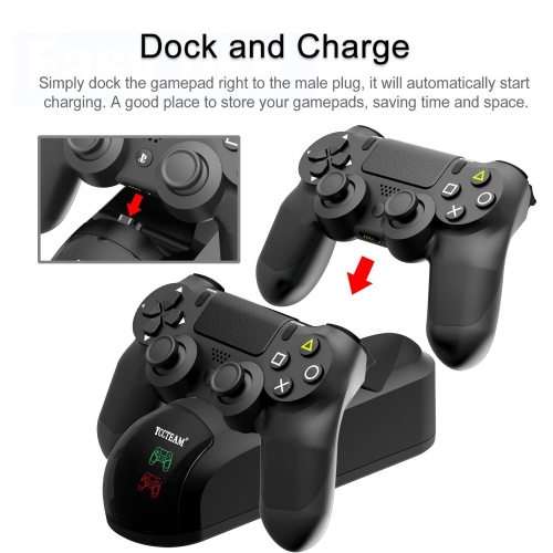 PS4 Controller Charger, DualShock 4 Fast Charging Docking Station Stand for...