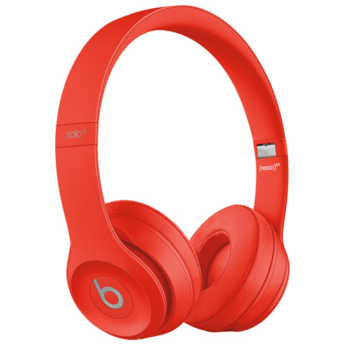 Beats by Dr. Dre Solo3 Icon On-Ear Sound Isolating Bluetooth Headphones - Citrus Red