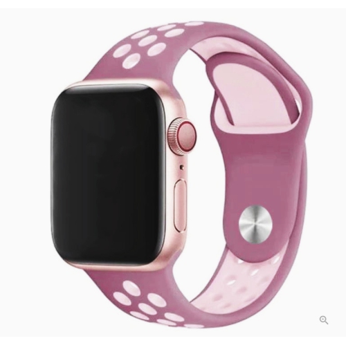 Sports Silicone Band Replacement Band Strap for Apple Watch iWatch Series 1 to 10 SE Ultra, 42mm(Series 123) 44mm 45mm 46mm 49mm, Wine Pink