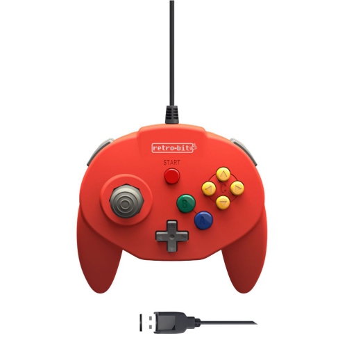 Retro-Bit Tribute64 Controller - USB® Port, Red