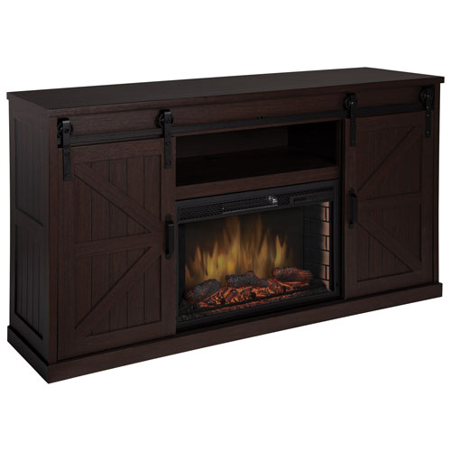 Muskoka Columbia 60" Fireplace TV Stand Aged Espresso Best Buy Canada