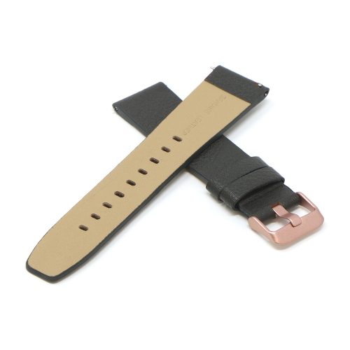 StrapsCo Textured Leather Watch Band Strap for Fitbit Versa & Versa 2 - Medium-Long - Dark Brown