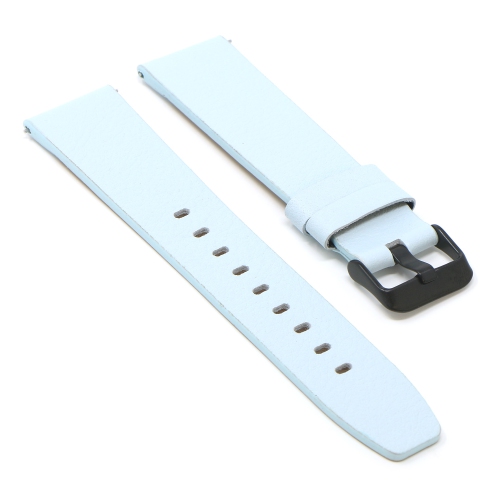 StrapsCo Bracelet de Montre en Cuir Texturé pour Fitbit Versa & Versa 2 - Moyen-Long - Bleu