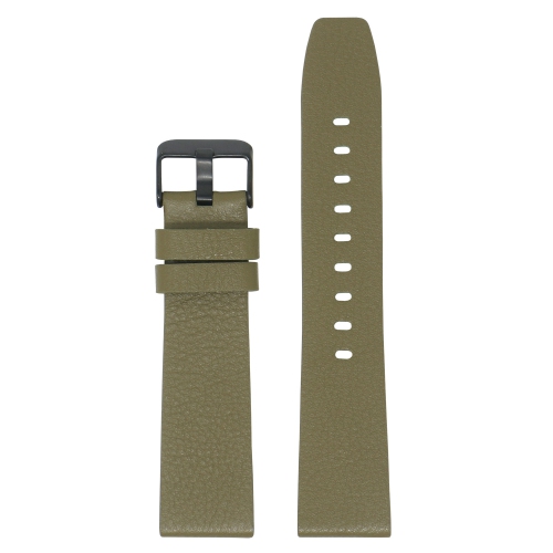 StrapsCo Textured Leather Watch Band Strap for Fitbit Versa & Versa 2 - Short-Medium - Military Green