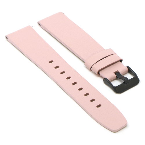 StrapsCo Textured Leather Watch Band Strap for Fitbit Versa & Versa 2 - Medium-Long - Pink