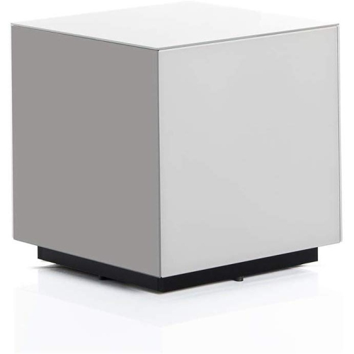 Sonorous Stb 45 All Glass Modern Cube, Mirror Glass Cube Table