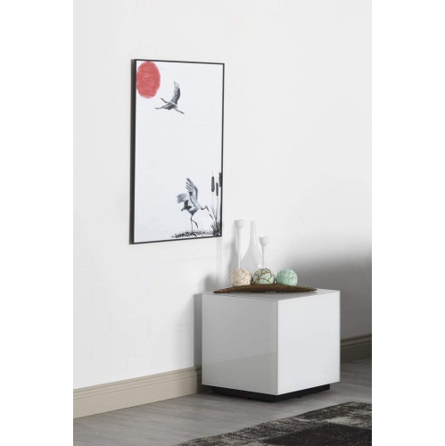 SONOROUS STB-45 All Glass Cube Side Table / Night Stand