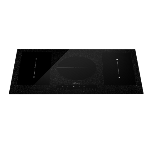 Empava 36 in Electric Stove Induction Cooktop with 5 Booster Burners Including 2 Flexi Bridge Element Smooth Surface in Black