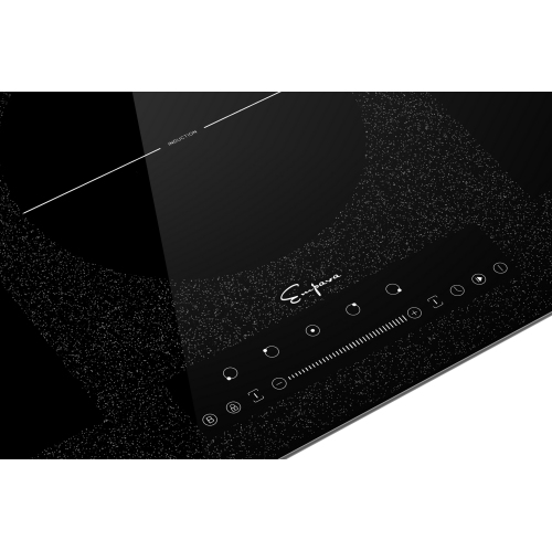 Empava 36 in Electric Stove Induction Cooktop with 5 Booster Burners Including 2 Flexi Bridge Element Smooth Surface in Black