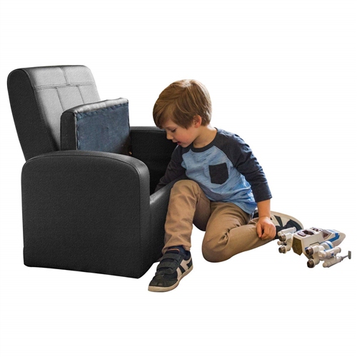 Stash Folding Kids Storage Chair & Ottoman Conversion