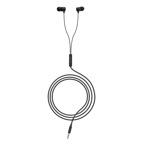 Uolo Pulse Premium Wired Earbuds with Remote & Microphone - 3.5mm In-Ear Stereo Headphone Earphone - Metallic Black