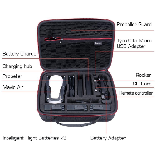 Smatree Carrying Case for DJI Mavic Air, DA500 Travel Air...