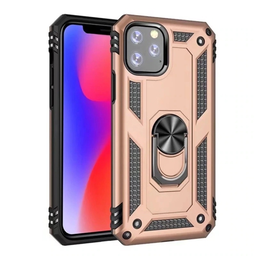 CSMART  【】 Anti-Drop Hybrid Magnetic Hard Armor Case With Ring Holder for Iphone 11 Pro (5.8") In Gold