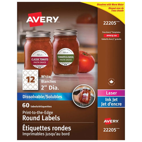 Avery Print-to-the-Edge Round Labels - 60 Pack