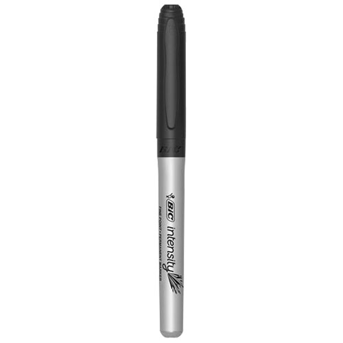 Image 1 of 1.. BIC Intensity Marker Fine Tip Permanent Marker - Black - 24 Pack