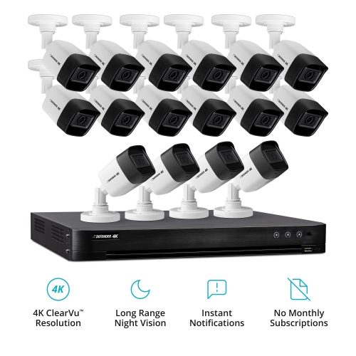 Defender 4K UltraHD 4TB Wired Cameras for Business & Home Security